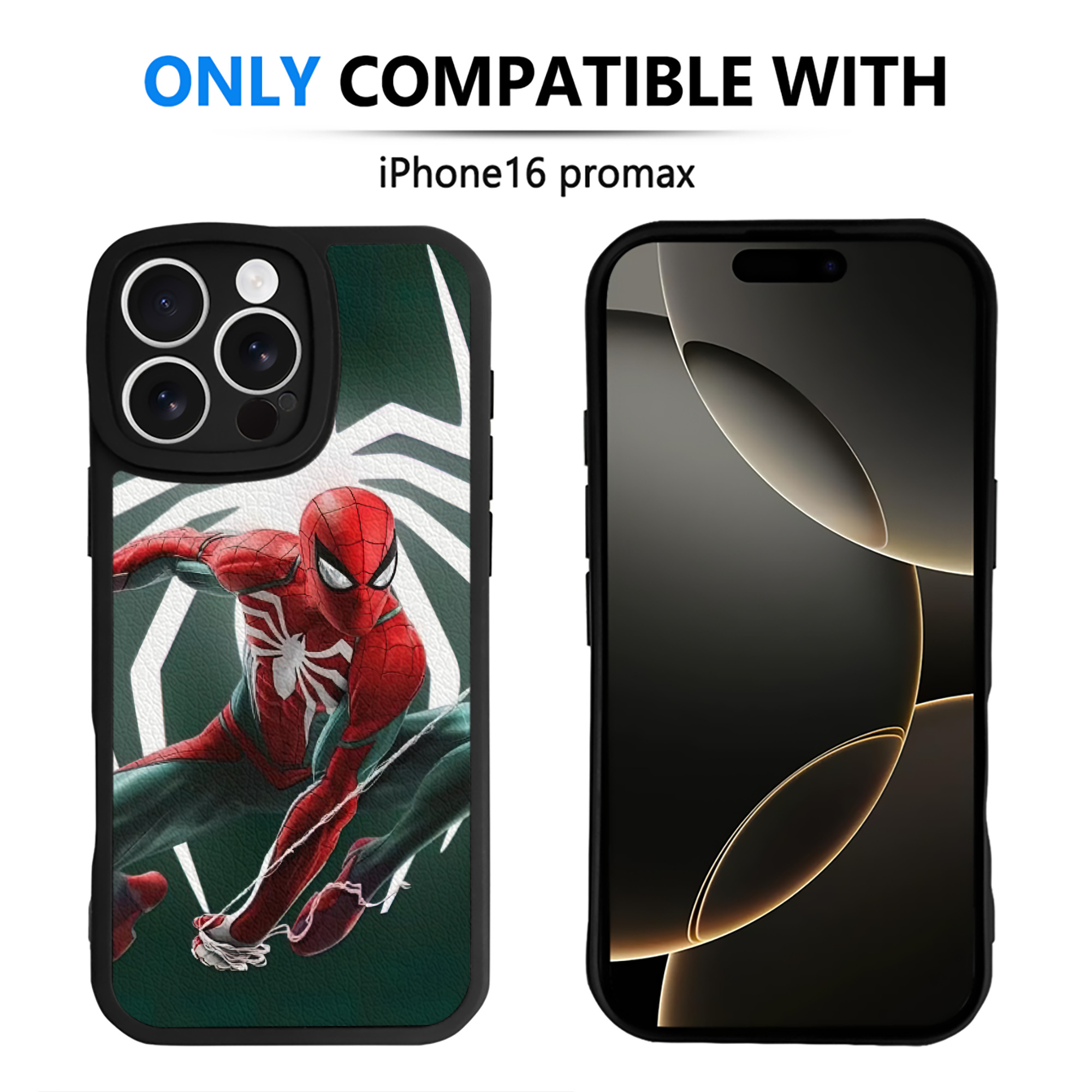 Spider Man スパイダーマン 【iPhone 16シリーズ対応】シリコンスマホケース（レザー調） 材質：シリコン